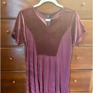 Burgundy Velvet Tunic